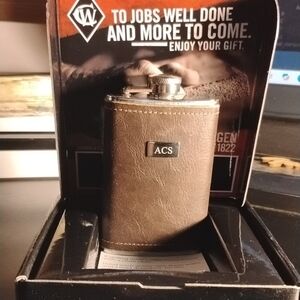 ACS Brown Leather Flask